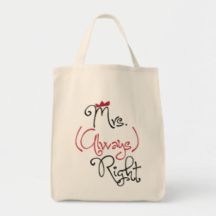 Sac personnalisé Mme Toujours droit