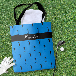 Sac personnalisé moderne pour golfeuse bleue