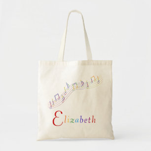 Sac personnalisé par arc-en-ciel de musique