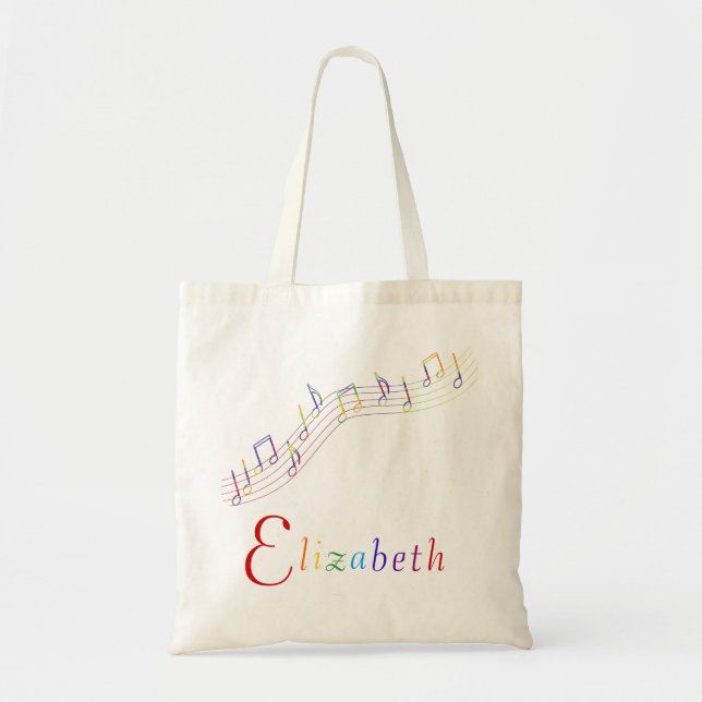 Sac personnalisé par arc-en-ciel de musique (Devant)