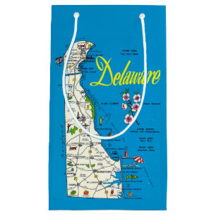 Sac petit sac-cadeau de la carte du Delaware