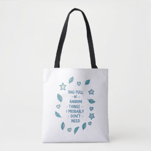Sac plein de choses aléatoires amusant Sac fourre-