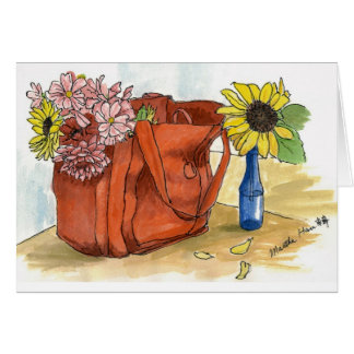 Sac plein rouge de fleurs