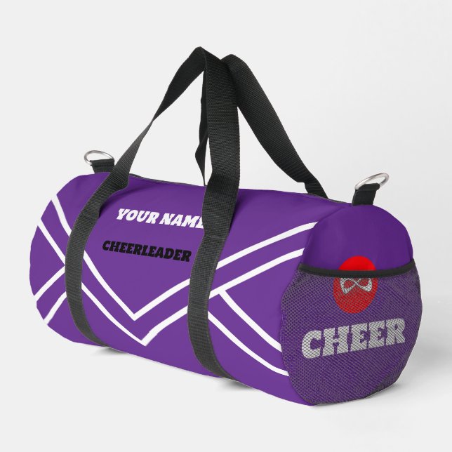 Sac pom-pom girl, blanc violet, Cheveux (Coin droit)