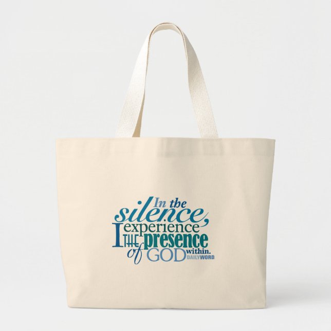 Sac QUOTIDIEN de toile de "silence" de WORD® (Devant)