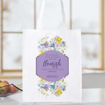 Aquarelle Fleurs de printemps Bible Verse Personna