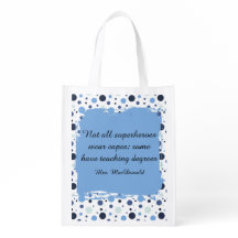 Blue Polka dot teacher appreciation gift