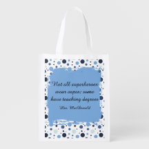 Blue Polka dot teacher appreciation gift