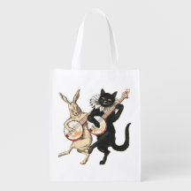 Compagnons de musique : Banjo Cat et lièvre Cutout