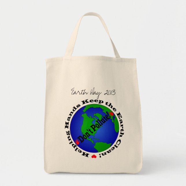 Sac réutilisable de jour de la terre (Devant)