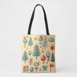Sac réutilisable Noël Rétro