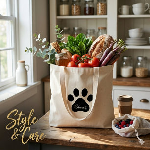 Sac réutilisable pour épicerie avec nom personnali