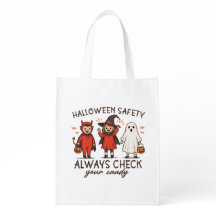 Sac de sécurité ou de traitement d'Halloween