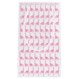 Sac rose de cadeau de dinosaure
