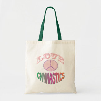 Sac rose de gymnastique d'amour de paix