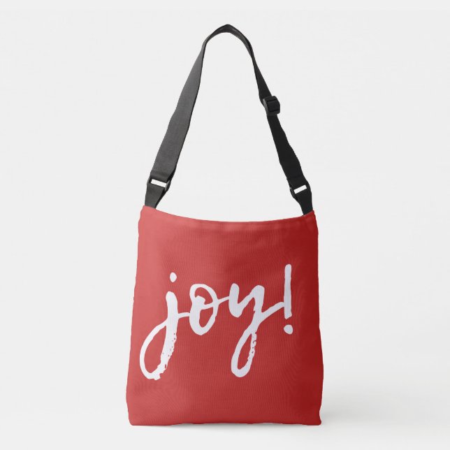 Sac rouge de Crossbody de joie grand (Devant)
