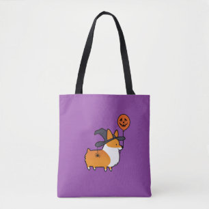 Sac rouge de Halloween de corgi