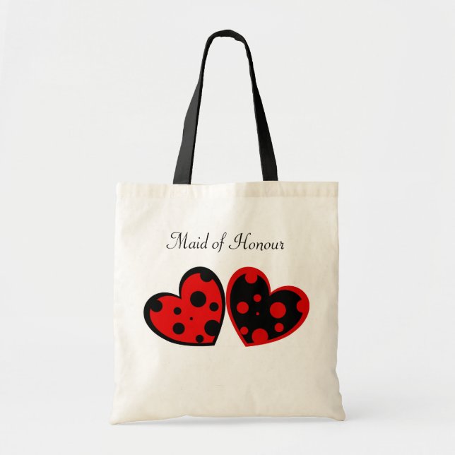 Sac rouge et noir de coeurs (Devant)