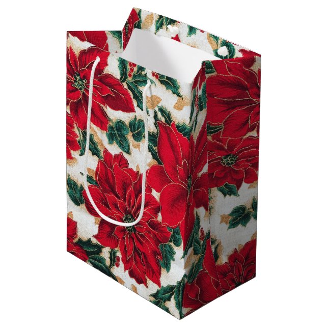 Sac rouge fabuleux de cadeau de tissu de Faux de (Devant Angle)