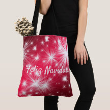 Sac rouge Joyeux Noël Tote Célébrez Noël