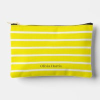Sac Sunny Jaune & Blanc Stripe Voyage & Maquillage