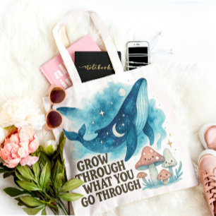 Sac Tote Baleine Cosmique & Champignons
