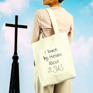 Sac Tote Église J'Enseigne aux Tout-Petits sur Jés