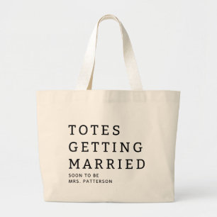 Sac Tote Mariage Nom de la Mariée Sac Tote de Mari