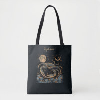 Sac Tote Signe du Zodiaque Cancer Crabe Horoscope