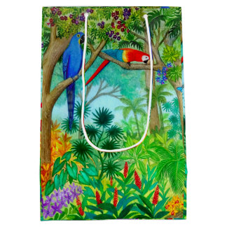 Sac tropical de cadeau de jungle de perroquet