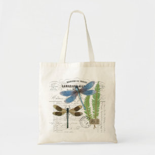 Sac vintage Dragonfly Fern French Script quotidien