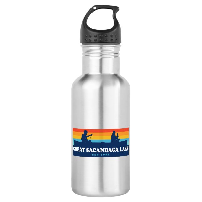 Sacandaga Lake New York Canoe Edelstahlflasche (Vorderseite)