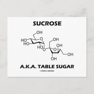 Saccharose A.K.A. Tafelzucker (chemisches Molekül) Postkarte