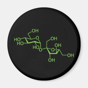 Saccharose-Zuckermolekül-Chemiediagramm Magnet