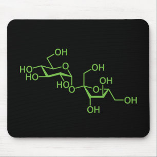 Saccharose-Zuckermolekül Chemisches Diagramm Mousepad