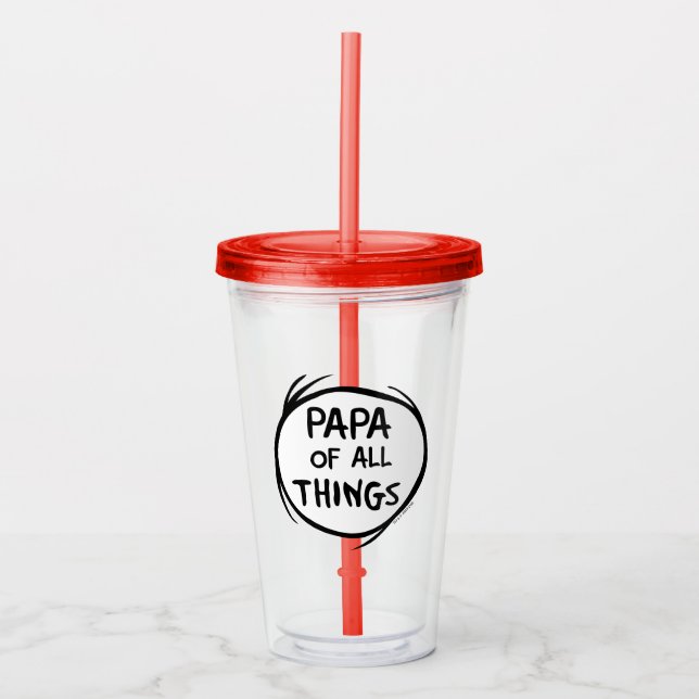 Sache eins zwei - Papa von allen Sachen Acryltrinkbecher (Vorderseite)