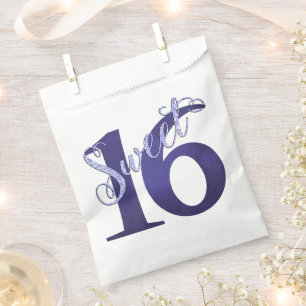 Sachets En Papier 16 ans Chic Purple Aquarelle Nom du script