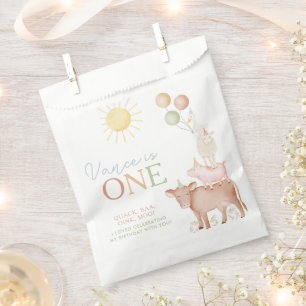 Sachets En Papier 1er Anniversaire Animaux de ferme Barnyard Party B