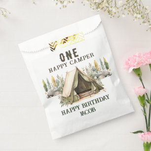 Sachets En Papier 1er anniversaire Happy Camper Anniversaire de enfa