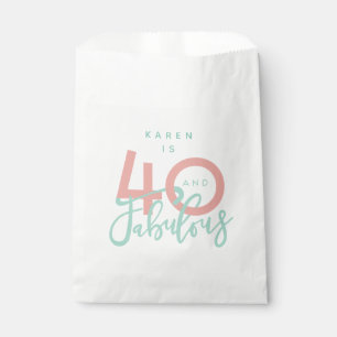 Sachets En Papier 40 et fabuleuse fête d'anniversaire rose