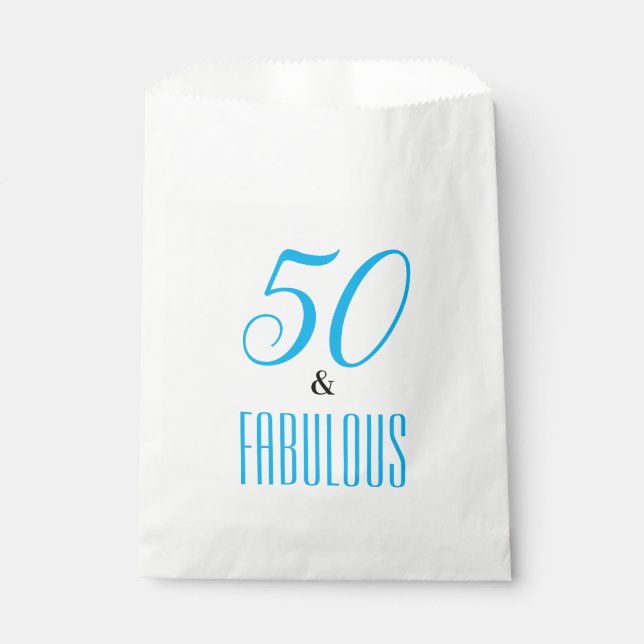 Sachets En Papier 50 Et Fabuleuse fête d'anniversaire (Devant)