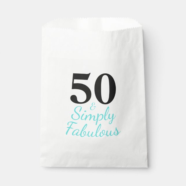 Sachets En Papier 50 et Fabuleux anniversaire (Devant)
