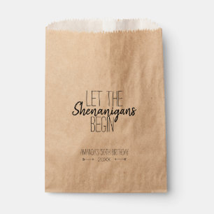 Sachets En Papier 50e anniversaire Laissez les Shenanigans commencer