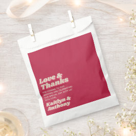 Sachets En Papier 70's Retro Super Viva Magenta Mariage