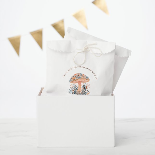 Sachets En Papier A Little Fun Guy Mushroom Baby Shower  (Fête)