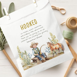 Sachets En Papier Accompagné sur le Baby shower Derby du pêcheur des