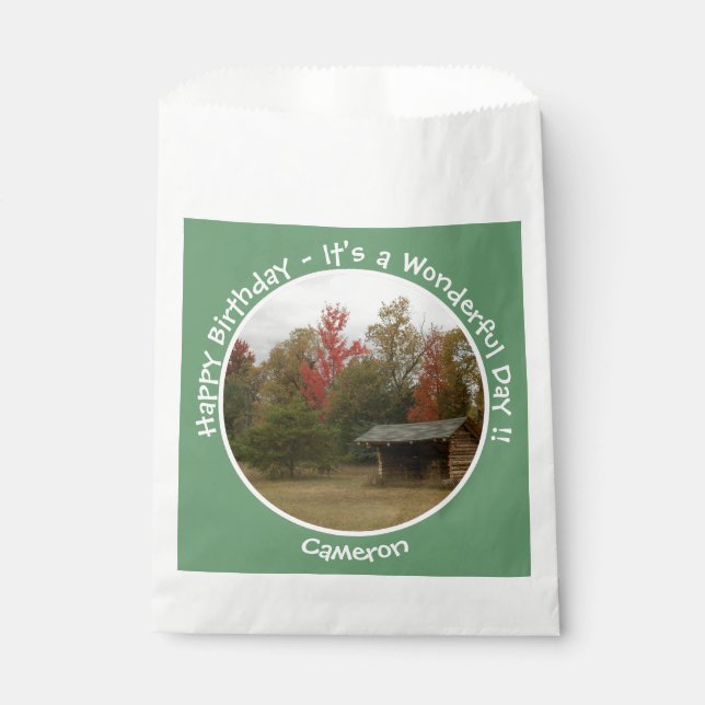 Sachets En Papier Adirondack Lean-to en automne Anniversaire Article (Devant)