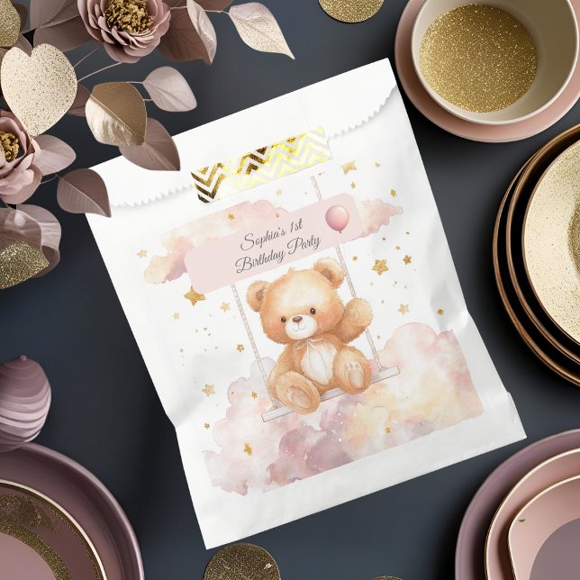 Sachets En Papier Adorable Ours Teddy - Sac Favori Personnalisé Anni (Créateur téléchargé)