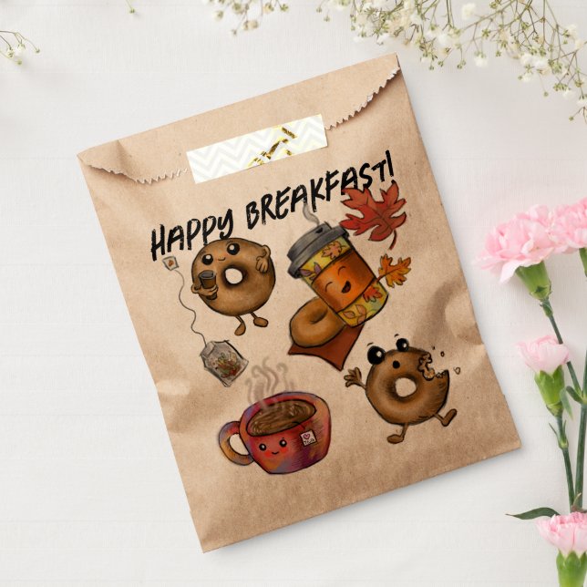 Sachets En Papier Adorables Doughnuts Café & Thé (Scellé)
