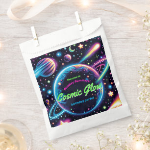Sachets En Papier Ados Espace Lumineux cosmique Thème Anniversaire F